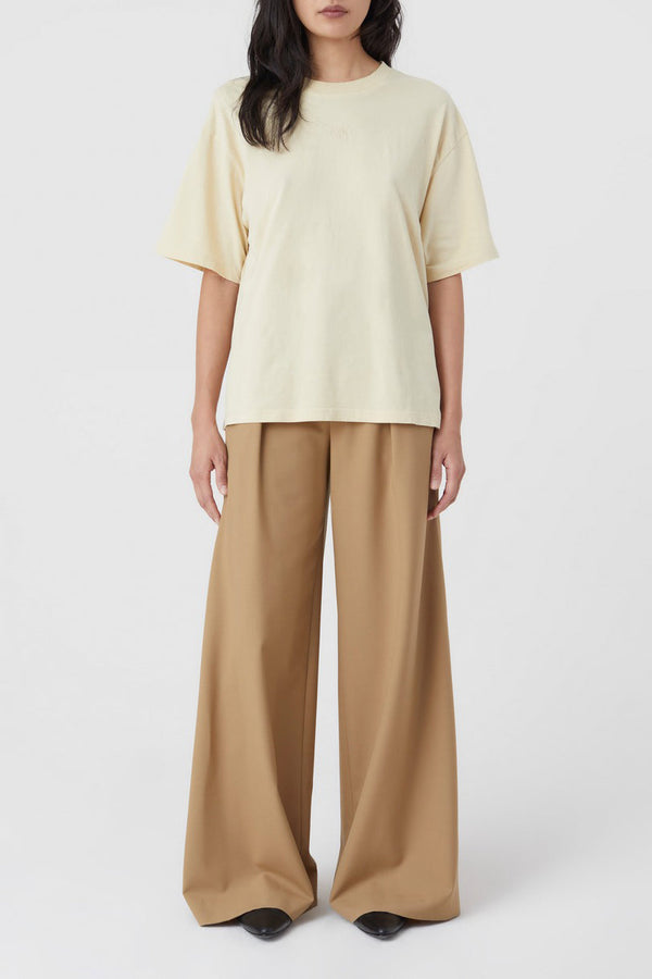 Embroidered Oversize T-Shirt - Elderflower - Femme