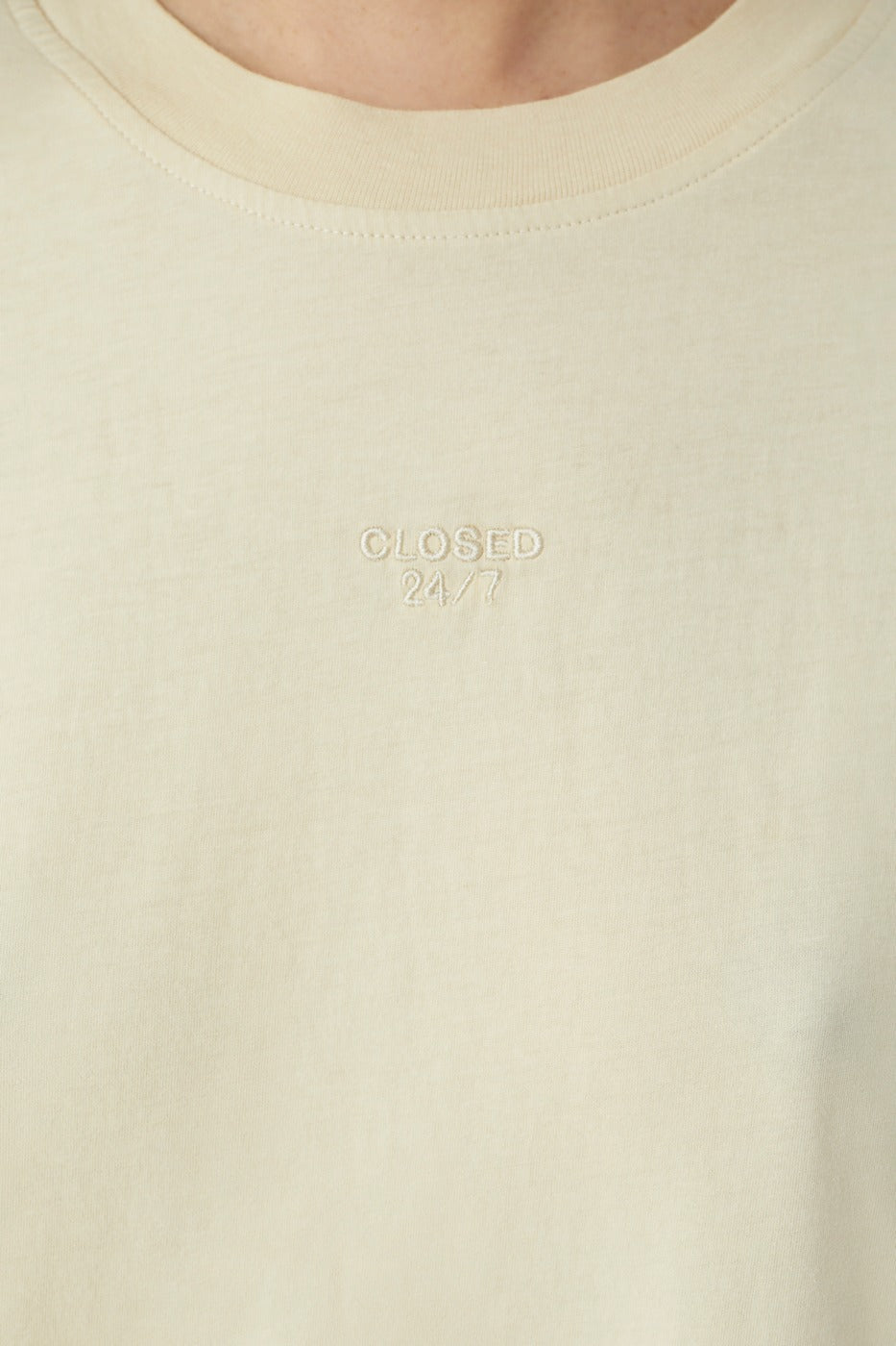 Embroidered Oversize T-Shirt - Elderflower - Femme