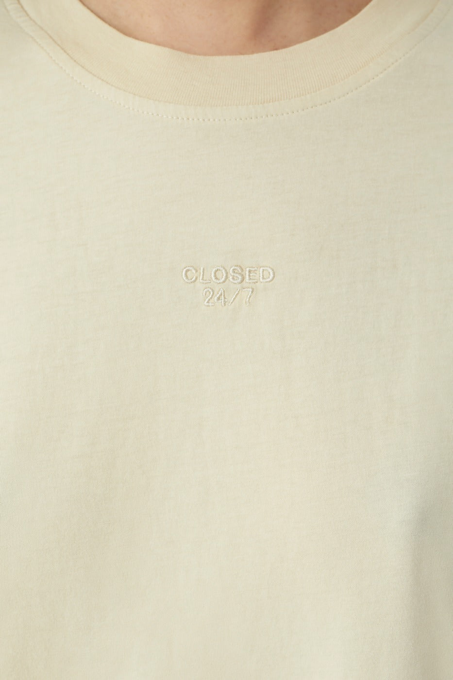 Embroidered Oversize T-Shirt - Elderflower - Femme
