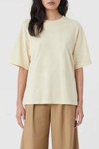 Embroidered Oversize T-Shirt - Elderflower - Femme