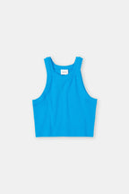 Cropped Racer Tank - Lake Blue - Femme