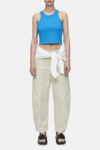 Cropped Racer Tank - Lake Blue - Femme