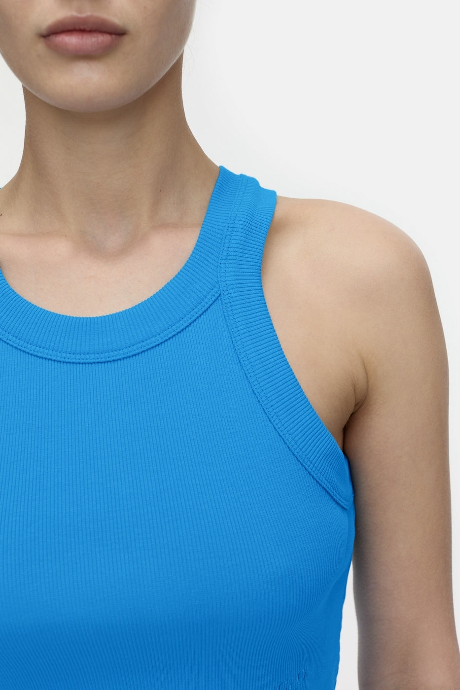 Cropped Racer Tank - Lake Blue - Femme