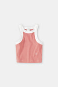 T-Shirts Cropped Racer Tank - Ivory - Femme