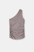 One Shoulder Tanktop - Stromboli Grey - Femme