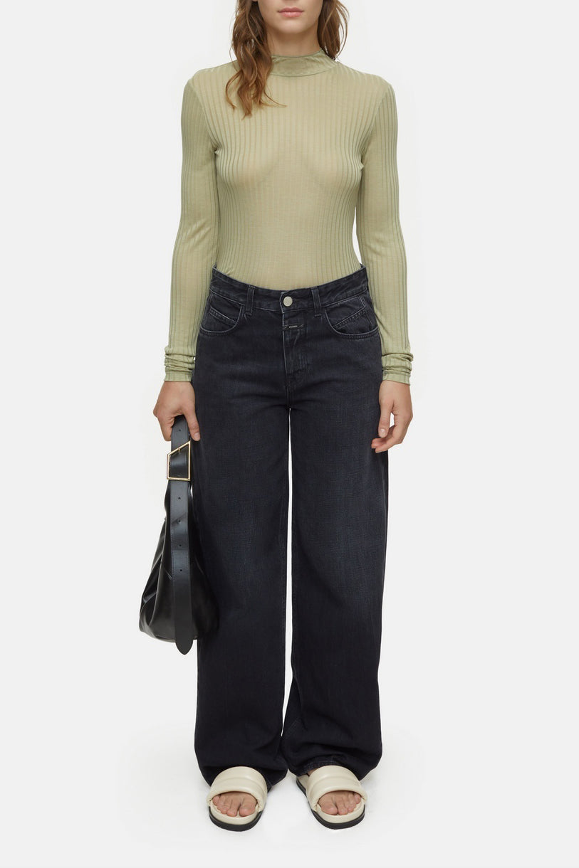 Mock Neck Longsleeve - Sage Tea - Femme