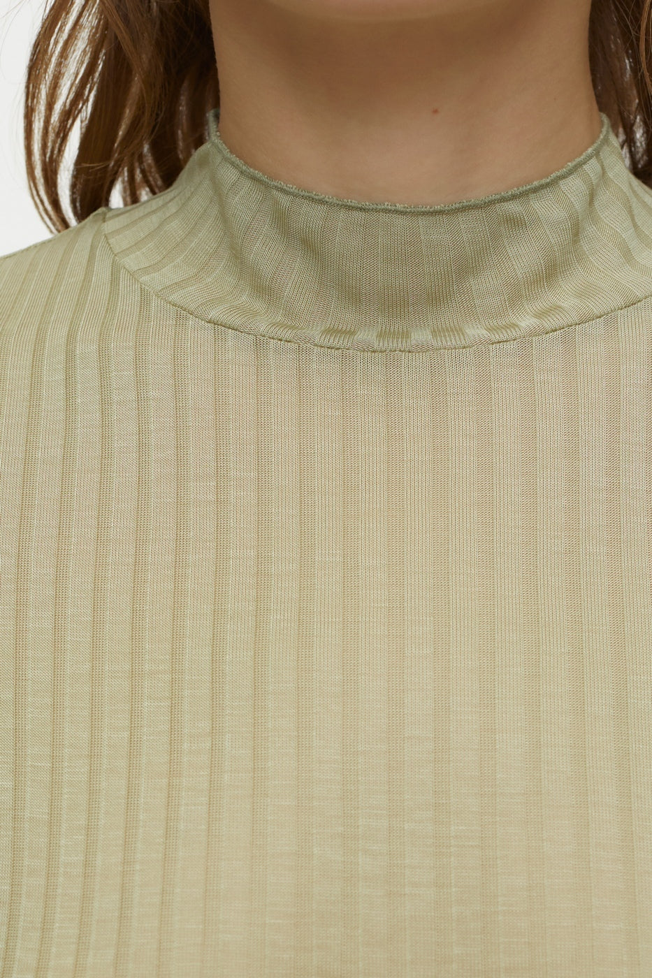 Mock Neck Longsleeve - Sage Tea - Femme