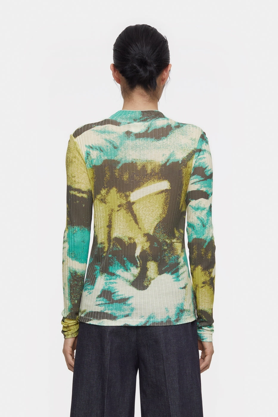 T-Shirts Mock Neck Longsleeve - Washed Shore - Femme