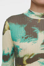 T-Shirts Mock Neck Longsleeve - Washed Shore - Femme
