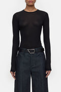 T-Shirts Crewneck Longsleeve - Biscotti Brown - Femme