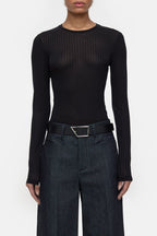 T-Shirts Crewneck Longsleeve - Biscotti Brown - Femme