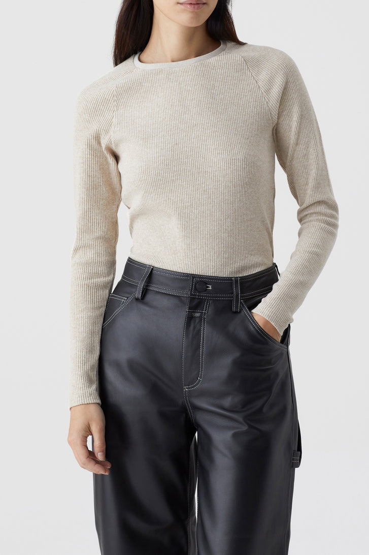 T-Shirts Ranglan Long Sleeve - Auburn - Femme