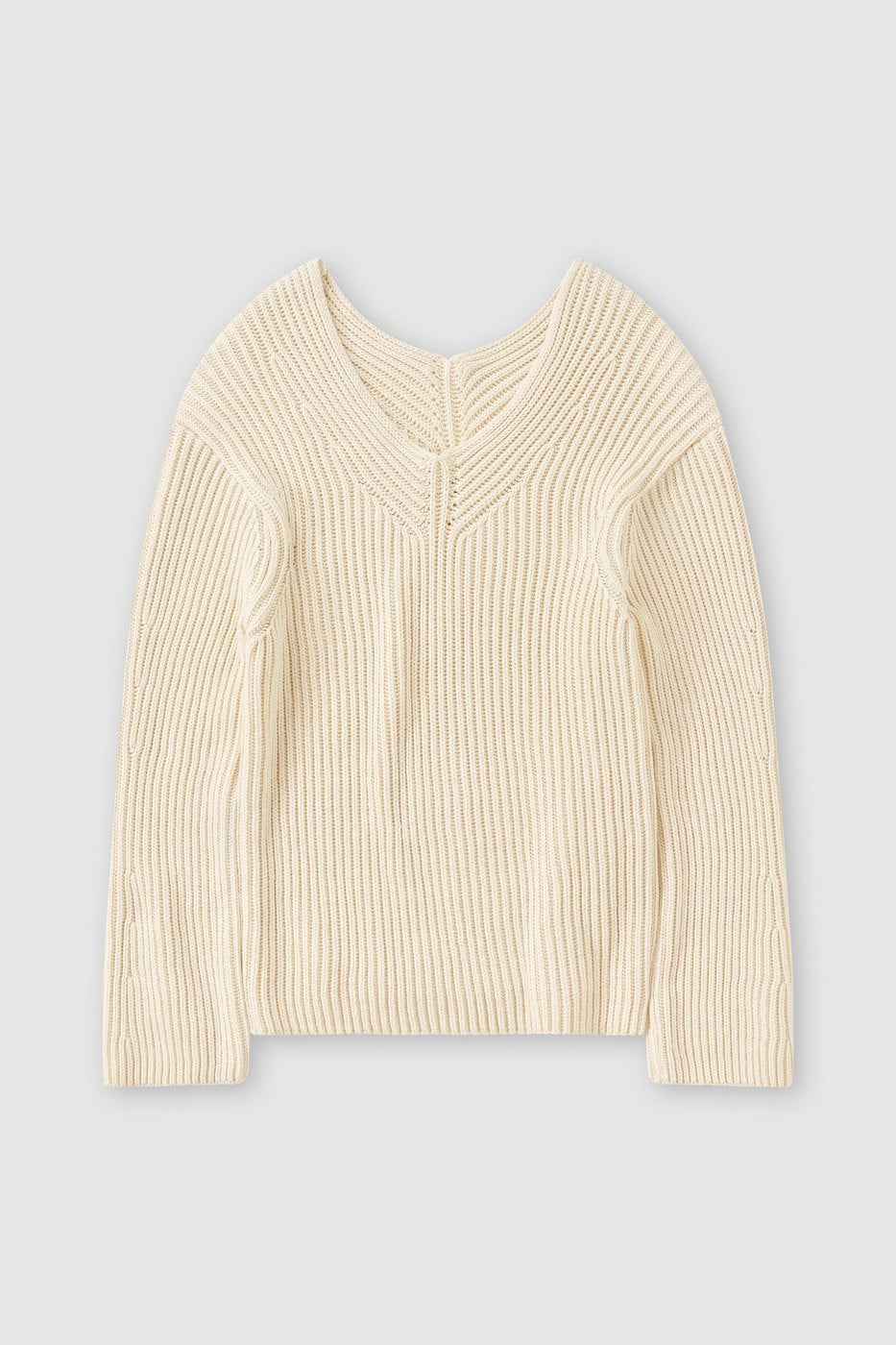 V Neck Long Sleeve - Ivory - Femme