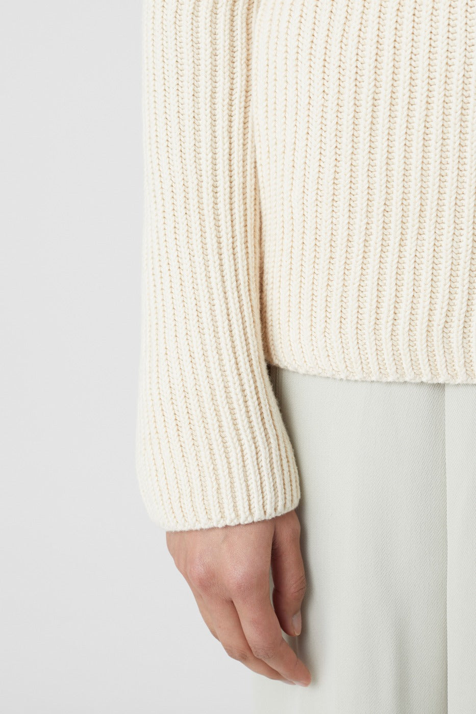 V Neck Long Sleeve - Ivory - Femme