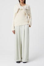 V Neck Long Sleeve - Ivory - Femme