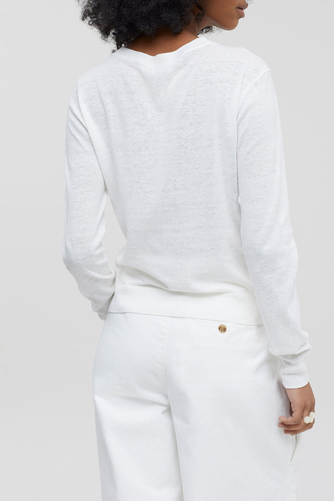 Closed - Pull Crew Long Sleeve - Ivory - Femme