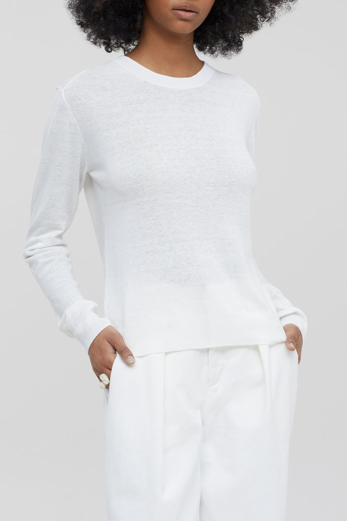 Closed - Pull Crew Long Sleeve - Ivory - Femme