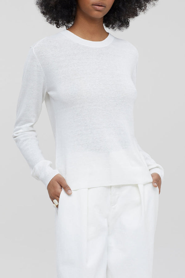 Closed - Pull Crew Long Sleeve - Ivory - Femme