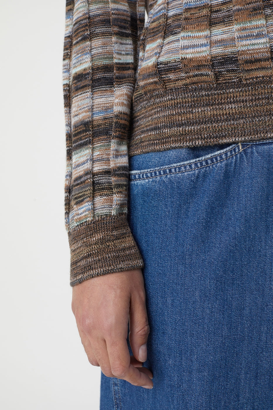 V Neck Long Sleeve - Multi Colour - Femme
