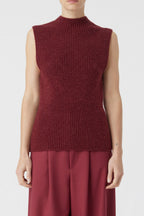 Turtle Neck Vest - Jam - Femme