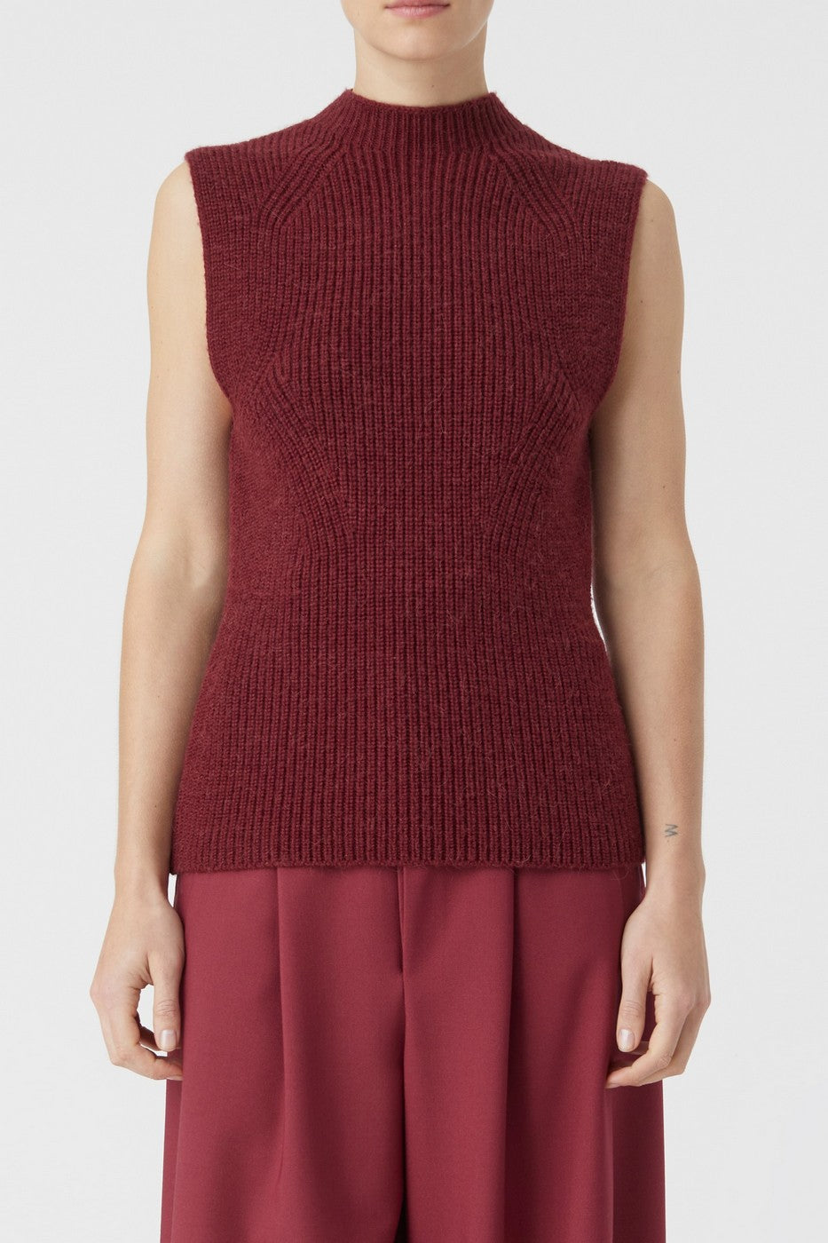Turtle Neck Vest - Jam - Femme