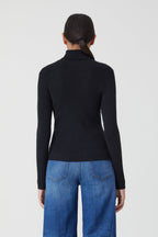 Turtle Neck Long Sleeve - Black - Femme