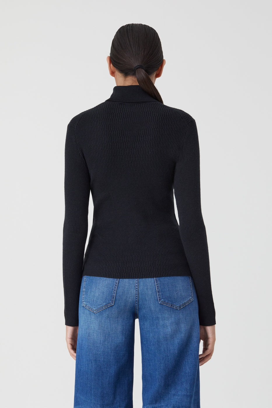 Turtle Neck Long Sleeve - Black - Femme