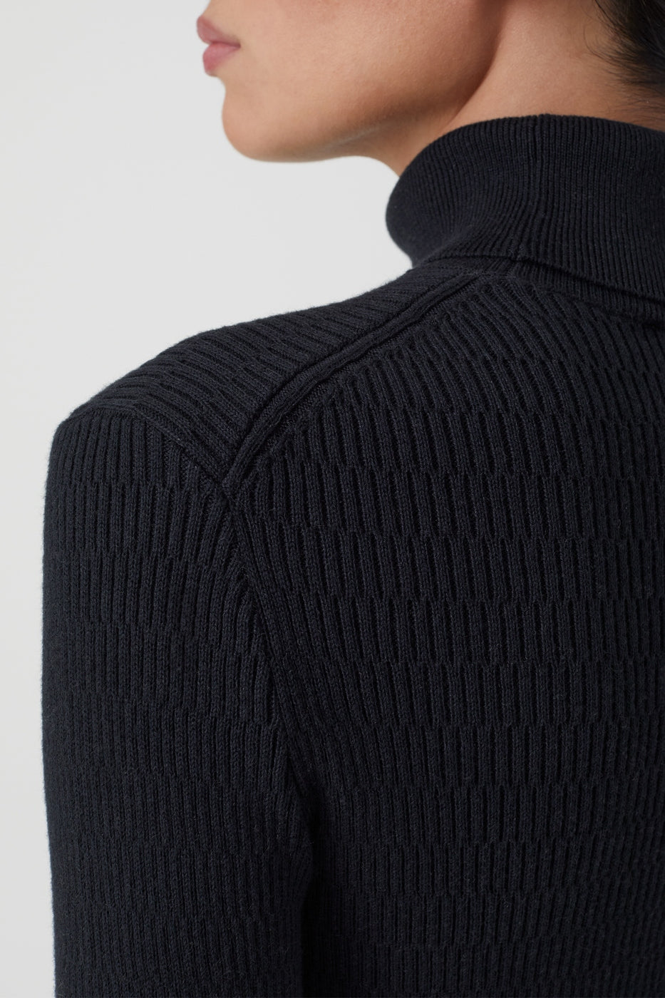 Turtle Neck Long Sleeve - Black - Femme