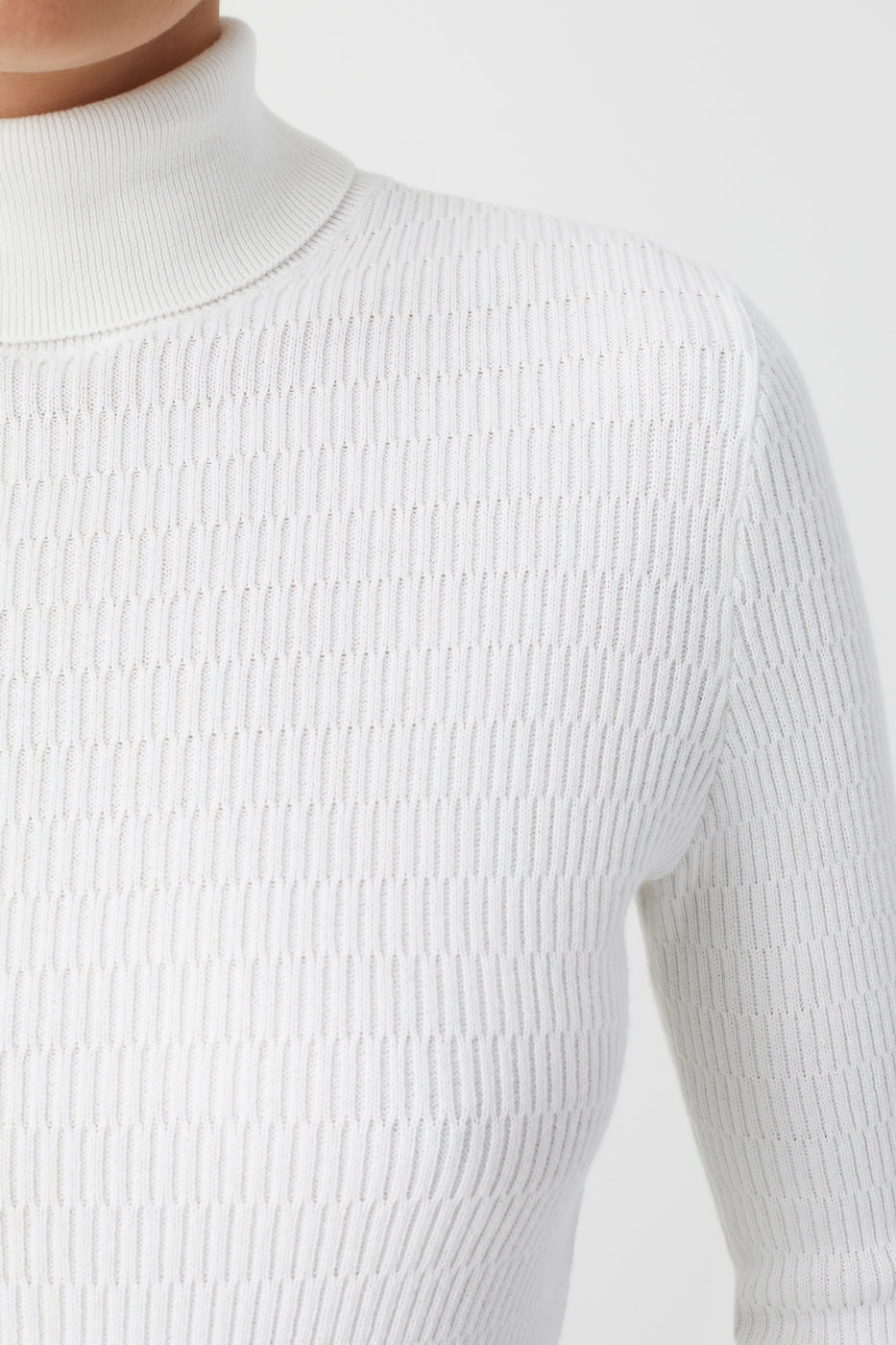 Turtle Neck Long Sleeve - Ivory - Femme