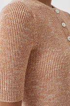 Henley Short Sleeve - Golden Cinnamon - Femme