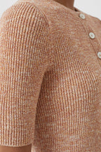 Henley Short Sleeve - Golden Cinnamon - Femme