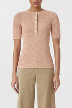 Henley Short Sleeve - Golden Cinnamon - Femme