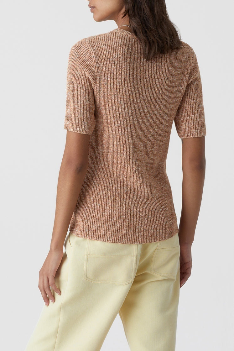Henley Short Sleeve - Golden Cinnamon - Femme