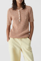 Henley Short Sleeve - Golden Cinnamon - Femme