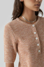 Henley Short Sleeve - Golden Cinnamon - Femme