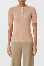Henley Short Sleeve - Golden Cinnamon - Femme
