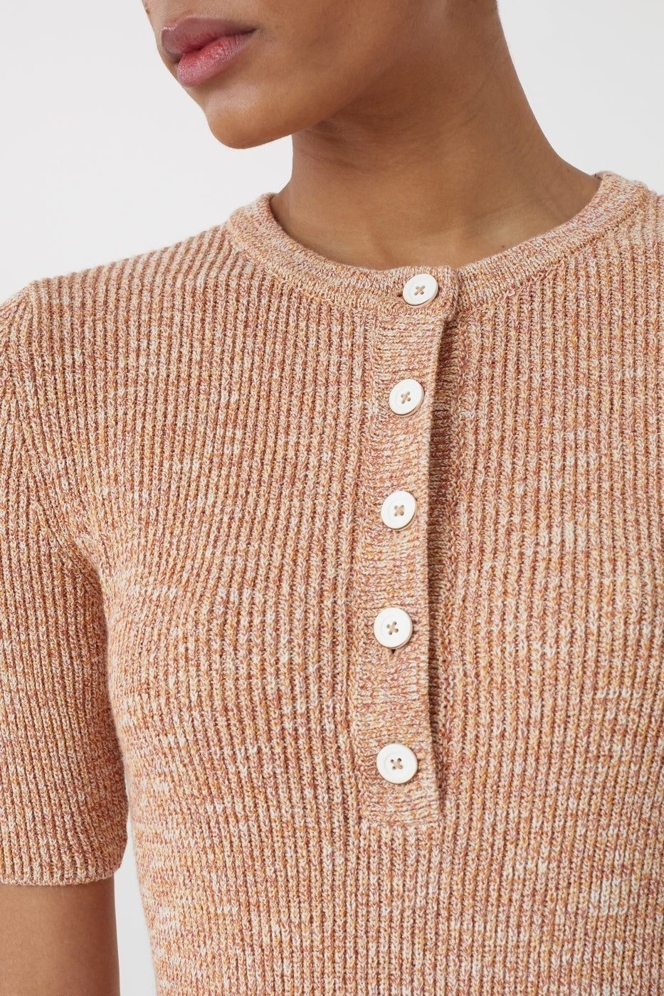 Henley Short Sleeve - Golden Cinnamon - Femme