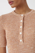 Henley Short Sleeve - Golden Cinnamon - Femme