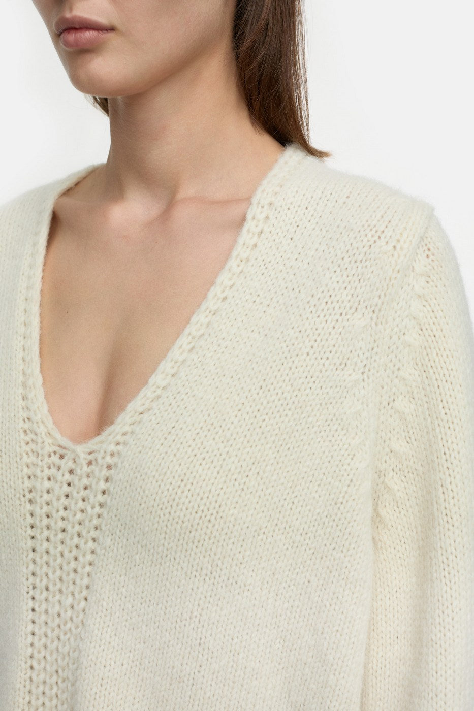 V Neck - Ivory - Femme