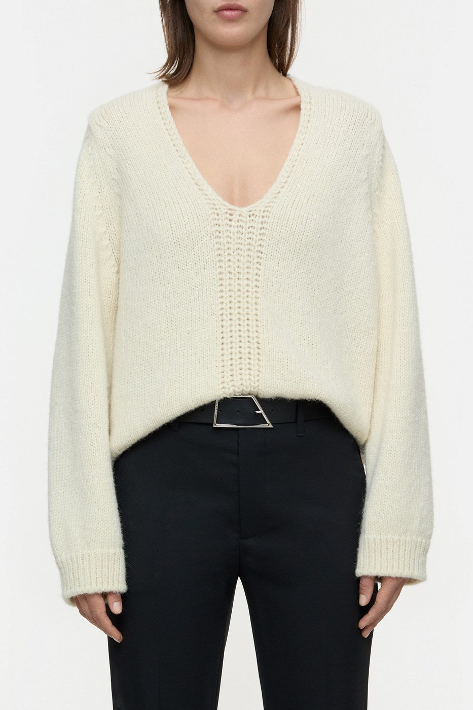V Neck - Ivory - Femme