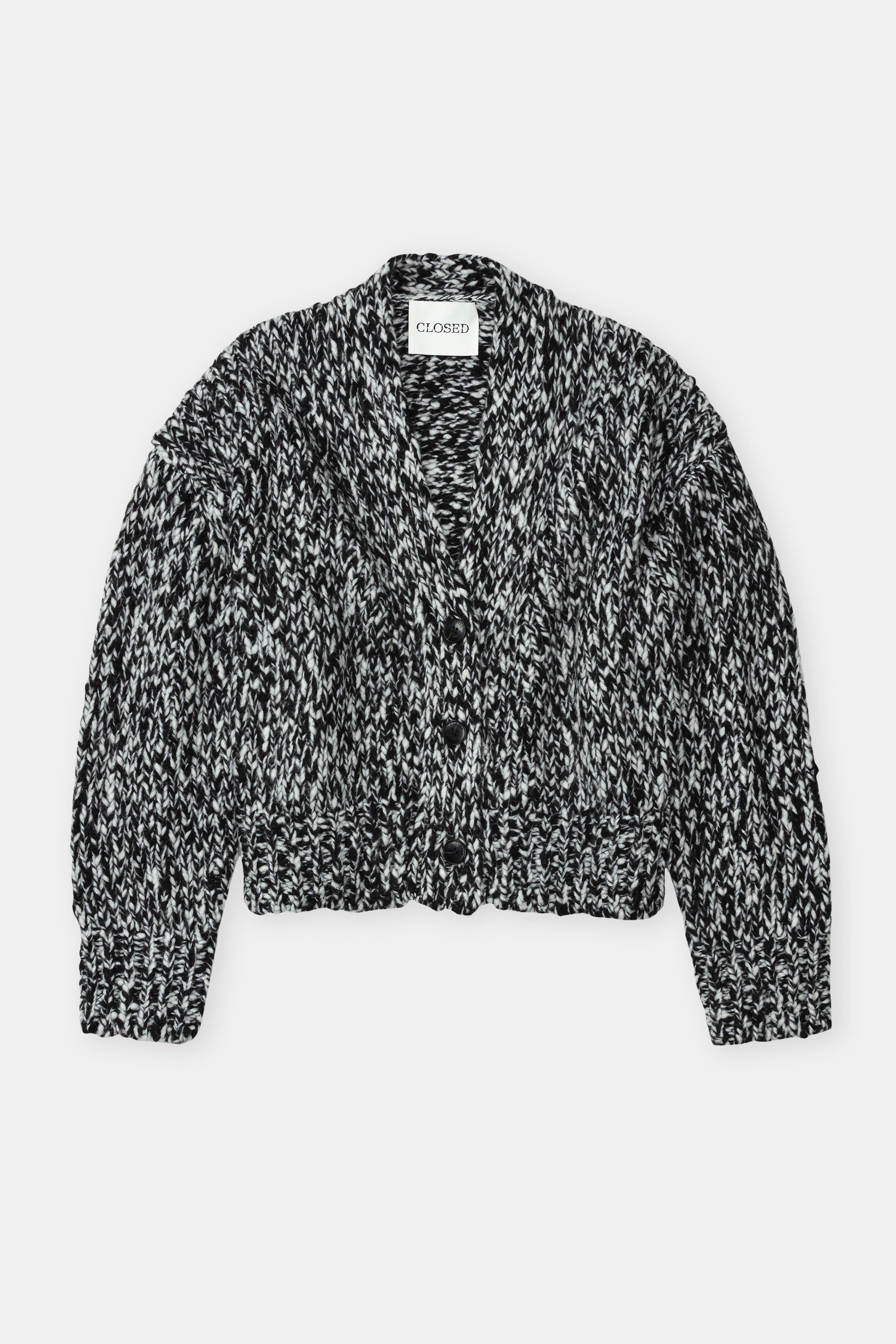 Boxy Cardigan - Black - Femme