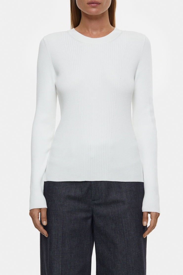 Crew Neck Long Sleeve - Ivory - Femme