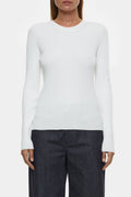 Crew Neck Long Sleeve - Ivory - Femme