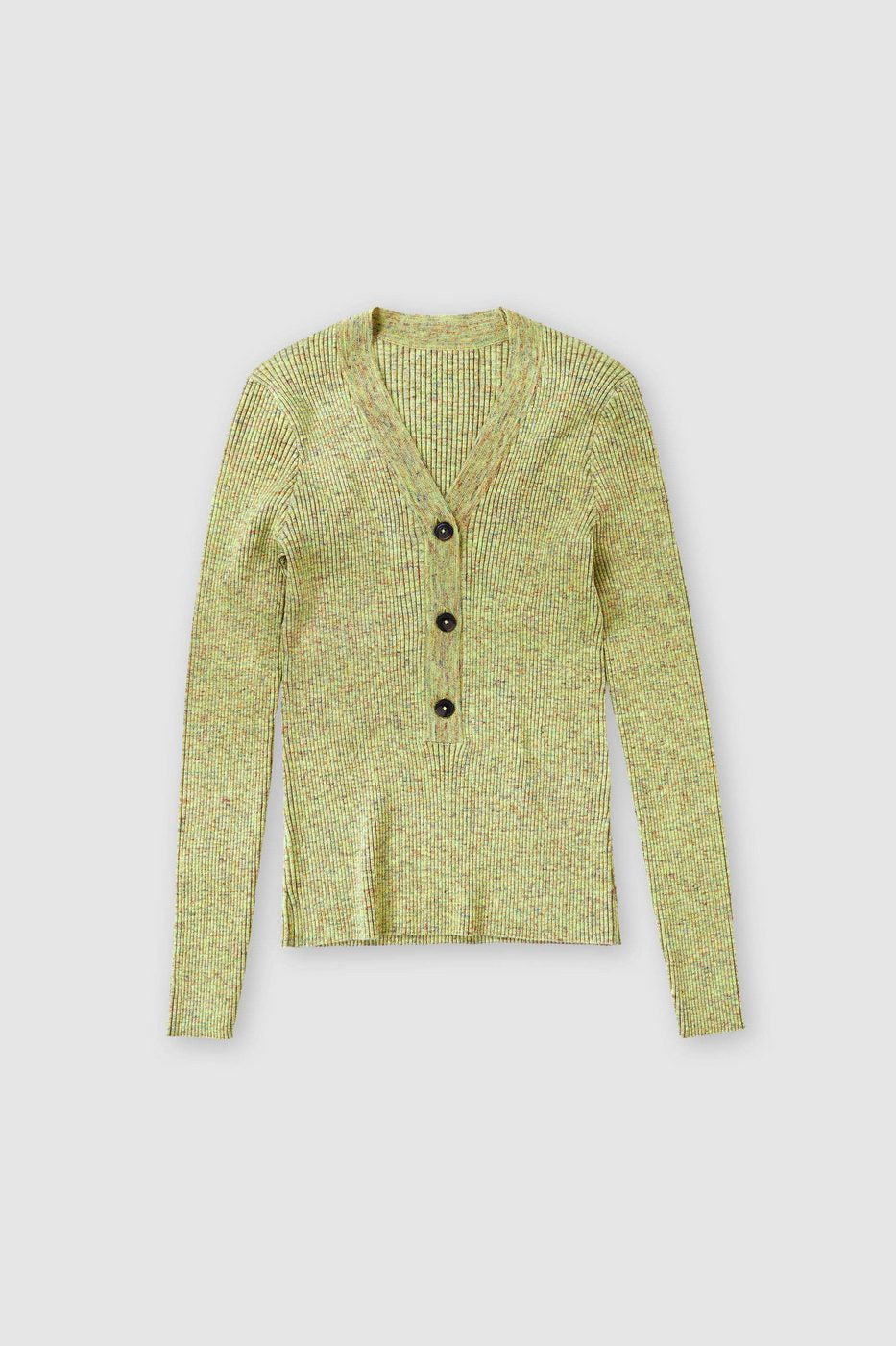 V Neck Henley - Primary Yellow - Femme