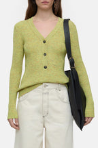 V Neck Henley - Primary Yellow - Femme