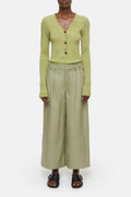 V Neck Henley - Primary Yellow - Femme