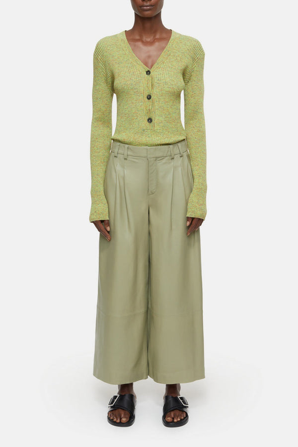 V Neck Henley - Primary Yellow - Femme