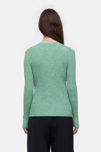 V Neck Henley - Green Kick - Femme