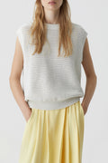 Crew Neck Vest - Ecru - Femme
