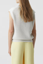 Crew Neck Vest - Ecru - Femme